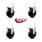 Service Caster 5 Inch Soft Rubber Wheel Swivel 3/4 Inch Square Stem Caster Set Total Lock Brake SCC-SQTTL20S514-SRS-34-4 - alternate 2
